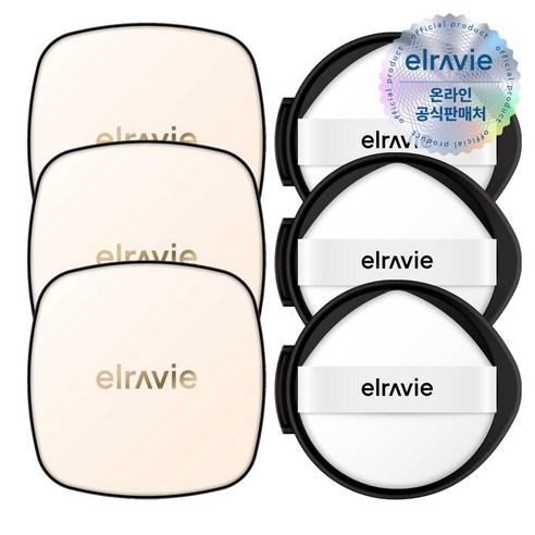 엘라비에 멜라리턴 기미쿠션+리필 세트 팩트 메이크업 쿠션, 3개, 23호 베이지에디션 본품+리필