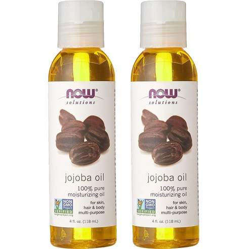 Now Foods Solutions Jojoba Oil 나우푸드 100% 퓨어 호호바 오일 4oz(118ml) 바디오일, 118ml, 2개 Best Top5