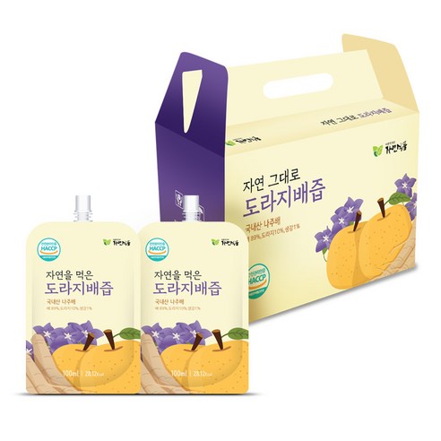 자연식품 자연을 먹은 도라지배즙 스파우트 100ml, 50개