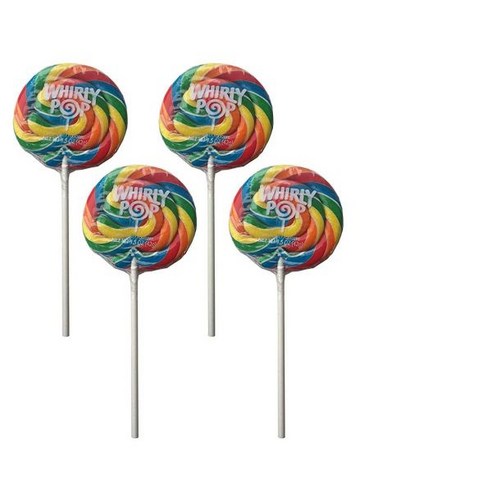 Whirly Pop Lollipop Rainbow Swirl 1.5oz - 직경 3인치 롤리팝 CandyKorner의 2팩, 1개(4개 팩), 2개