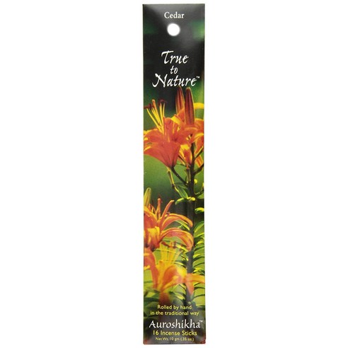 Auroshikha 트루 투 네이쳐 인센스 10g 16개입, Cedar