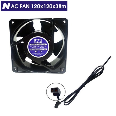 쿨링팬 120mm AC 220V~240V 16W 50/60Hz 케이블포함