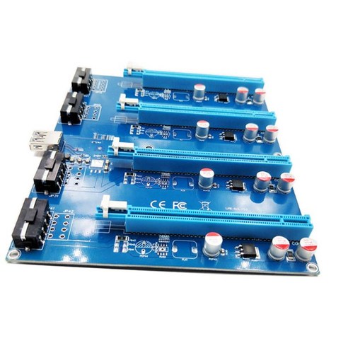 PCI-E 라이저 카드 슬롯 GPU 라이저 확장기, {"사이즈":"7x6x0.7 인치"}, {"색상":"푸른"}, {"수건소재":"플라스틱"}