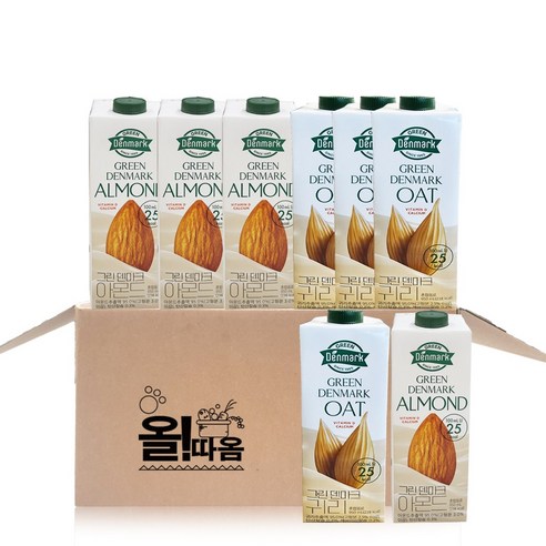 (올따옴) 그린덴마크 950ml 아몬드 4개+귀리 4개, 1개