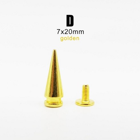 10 sets 금속 장식 펑크 총알 탄두 스파이크 콘 스크류 백 나사 리벳 스터드 diy 가죽 공예 가방 벨트 재킷 신발 - 가죽용바늘/커브바늘 | 쿠팡