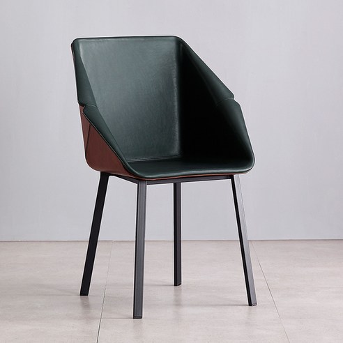 가벼운 고급 식당 의자 간단한 홈 호텔 레스토랑 의자 등받이 팔걸이 좌석 안장 가죽 책상 의자, 그린 그린(안장 피부14 3)