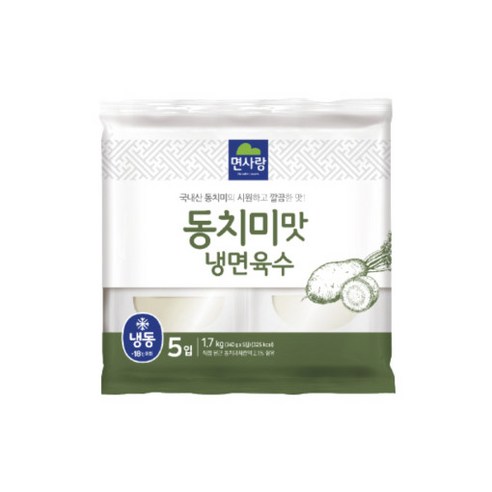 면사랑 동치미맛 냉면육수 실온, 340g, 5개