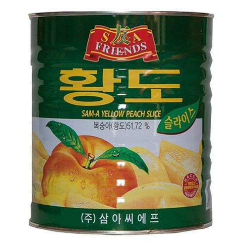 황도캔 슬라이스 삼아FR2.96KG, 2.96kg, 1개
