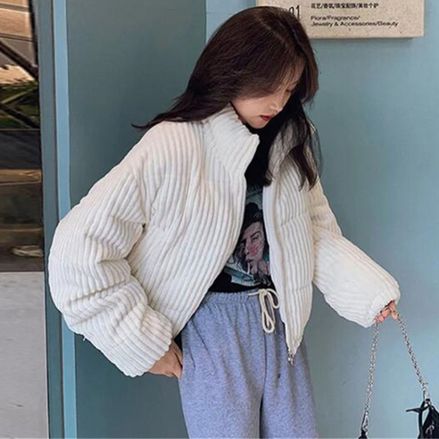 추천제품 화이트 겨울의 촉감, 코듀로이 숏패딩 소개