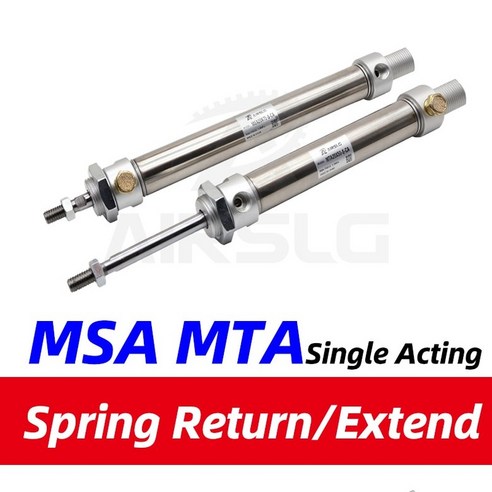 MSA MTA 보어 스프링 장착 미니 원형 실린더 싱글 액팅 리턴 엔엔드 10-150mm 스트로크 16mm 20mm 25mm 32mm 40mm, 04 15mm stroke SCA_07 MSA32