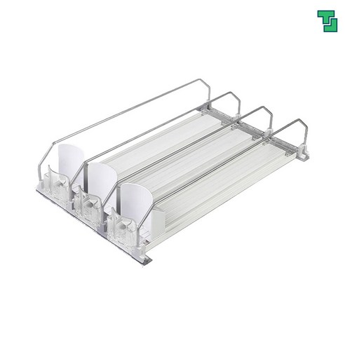 트렌드리빙 캔 음료 정리 트레이 자동 정렬 디스펜서 38cm, 화이트