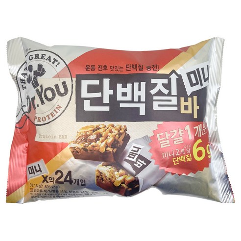오리온 닥터유 단백질바 미니 337.5g(24봉입), 337.5g, 1개