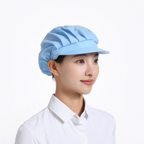 블라제스 남녀공용 편안한 위생모자, 스카이블루 천모자, 3개