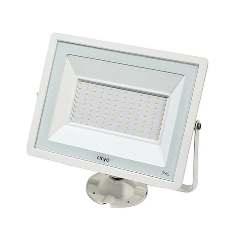씨티오 방수 LED 투광기 투광등 100W 간판등 IP65 화이트 주광색, 1개