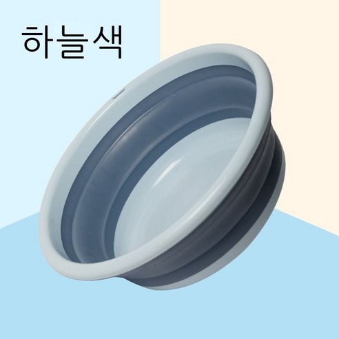 텔레스코픽 스토리지 세척 얼굴과 발 휴대용 농축 여행 홈 B &amp; B 세탁 세척 야채 분지 접는 세면대, 스몰 25*11cm 접은 후 25*4cm, 하늘색