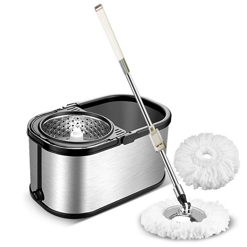 비상 스테인리스 통돌이 물걸레밀대 바닥청소 밀대걸레, 1세트