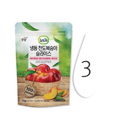 뉴뜨레 냉동 천도복숭아 슬라이스 1kg, 1개