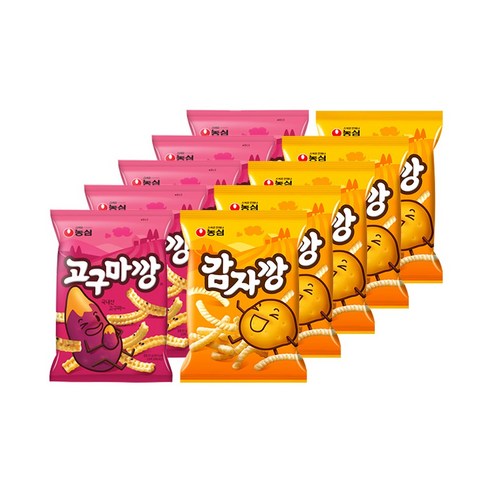 농심 고구마깡 + 감자깡, 5세트, 158g