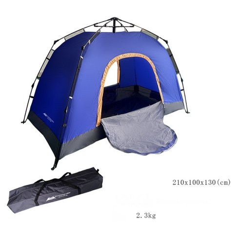 3초 원터치 야전침대텐트 백패킹 1인용 초경량 야전 낚시 텐트 높이95cm, 딥 블루_(130cm)