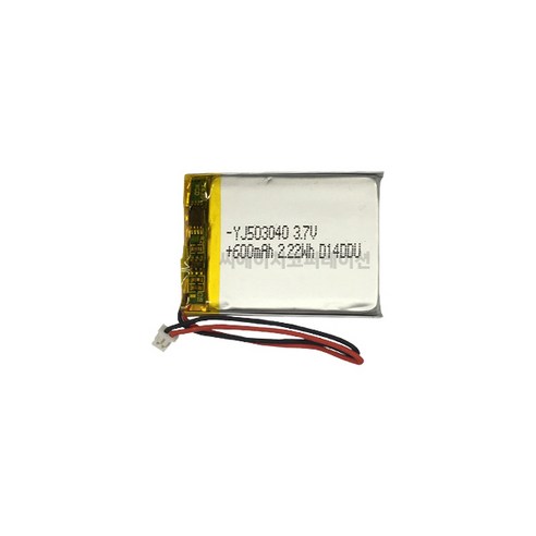 YJ 리튬폴리머배터리 KC인증충전지 3.7V YJ503040 600mAh, 1개, 1개입