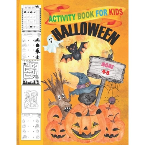 Halloween Activity Book for Kids Ages 4-8.: Kawaii Coloring Pages Mazes Shawdowing Matching Games ... Paperback, Independently Published