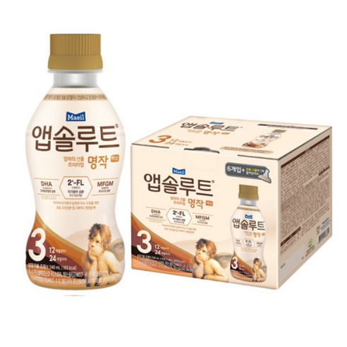 매일유업 앱솔루트 명작 2FL 액상 분유 3단계, 240ml, 12개 240ml × 12개 섬네일