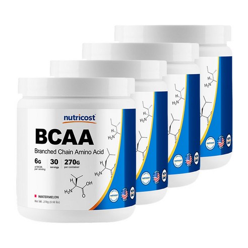 뉴트리코스트 BCAA 헬스보충제 워터멜론, 4개, 270g