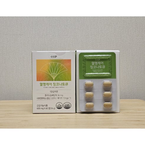 혈행케어 징코나토큐 (혈행개선 기억력 개선 항산화), 1개, 60정
