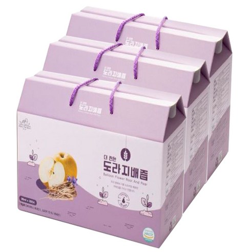 진안고원농산 더 진한 도라지 배즙, 2.7L, 3개