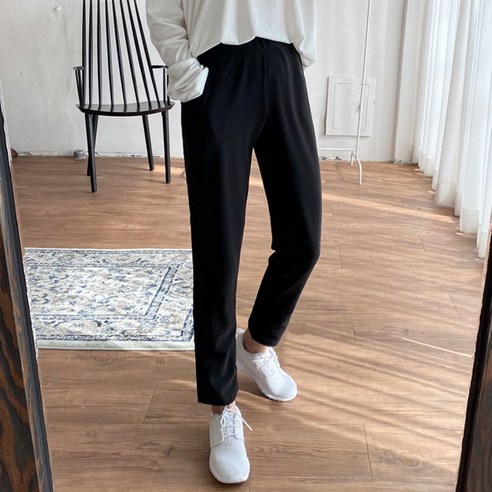 완전 편안한 스판 밴딩 슬림핏 팬츠