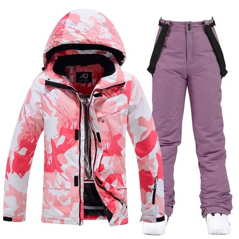 2022 스키복 여성 겨울 열 방수 바람막이 복장 스노우 재킷과 바지 소녀 스키 및 스노우보드 슈트 브랜드, 01 1set(as show)01_01 XS