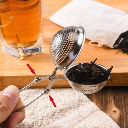 맥시브이 스텐 304 옥소티볼 차 거름망 티 스트레이너 인퓨저, 1개, 스테인레스(실버)