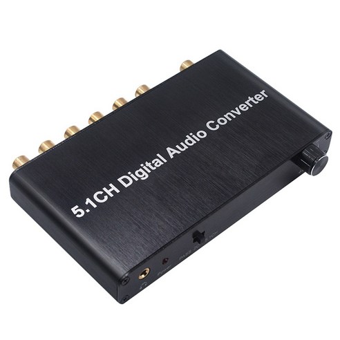 AFBEST 5.1CH 디지털 오디오 변환기 디코더 SPDIF 동축 - RCA DTS AC3 HDTV 증폭기 사운드 바, 검정