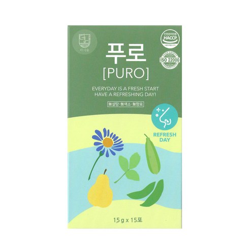 더나을 푸로 쑥부쟁이 작두콩 수세미 유근피 차 즙 시럽