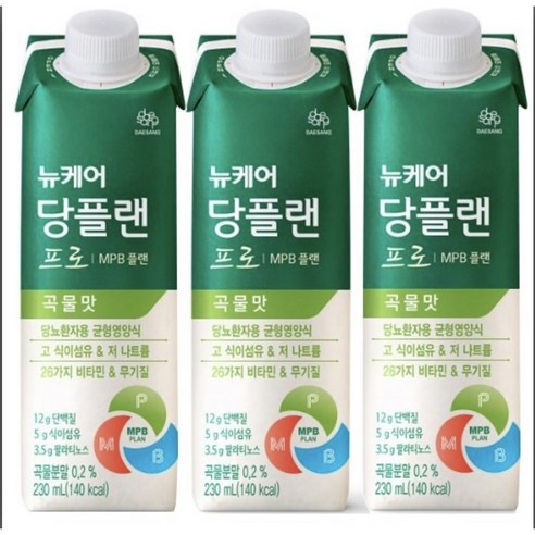 뉴케어 당플랜 곡물맛 당뇨환자영양식, 200ml, 30개