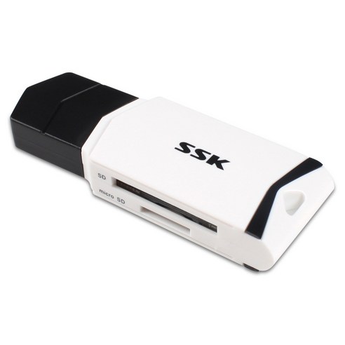 노 브랜드 SSK SCRM601 USB3.0 올인원 카드 리더 듀얼 슬롯 SD TF 플래시 메모리 Mac용 고속