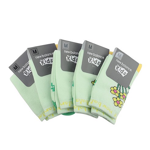 우리 아이 발에 행복을 더하는 뉴발란스 키즈 x 이피 장목 양말 5켤레 세트