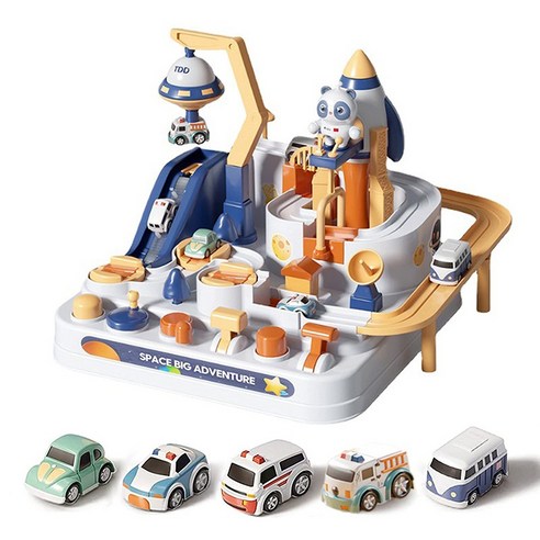 ZOZOFO 자동차 코딩로드 어린이 우주 대탐험 장난감 자동차 조작트랙장난감, 트랙장난감