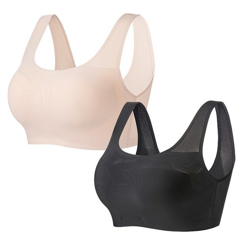 숨쉬는 편안함, 한미 심리스 매쉬 인견 노와이어 스포츠브라 2P 솔직 후기 메쉬브라