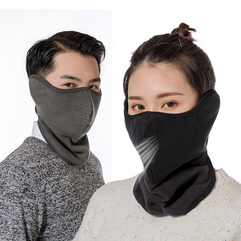 [1+1] 올인원 겨울 스키 골프 라이딩 등산 넥워머 바라클라바 마스크 올인원넥워머마스크