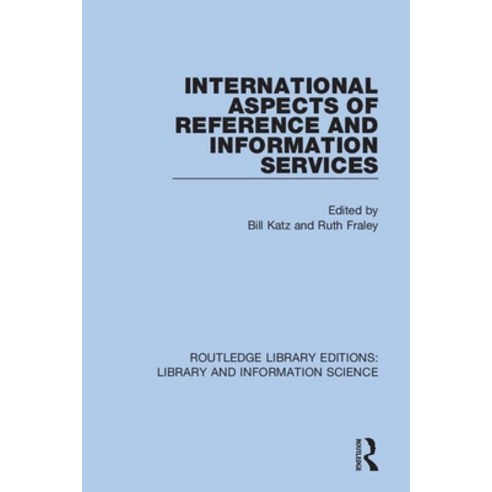 (영문도서) International Aspects of Reference and Information Services Paperback, Routledge, English, 9780367374099