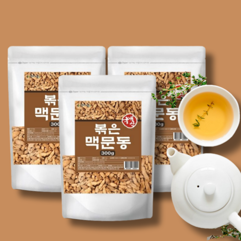 건강부록 국산 볶은 맥문동 차, 1박스