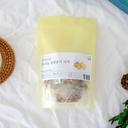 상큼한 하루의 시작, 올바르다 유기농 귤레몬차