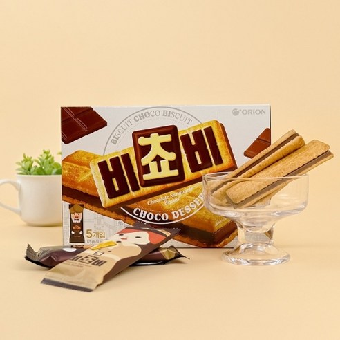 오리온 비쵸비 비스켓 5팩, 125g, 6개 수입과자