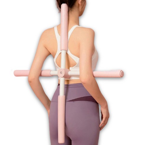 리빙선생 목 어깨 스트레칭 기구, 핑크