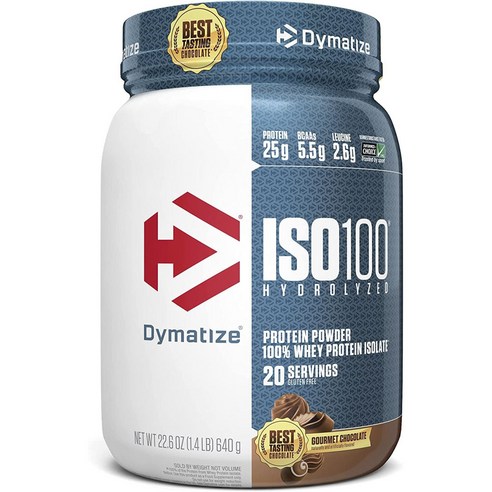 다이마타이즈 ISO100 하이드롤라이즈드 프로틴 파우더 고메 초콜릿, 640g, 고메 초콜릿(Gourmet Chocolate)