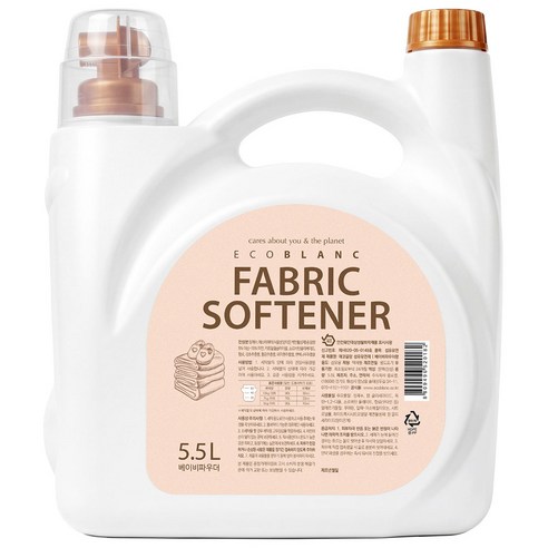 에코블랑 유아유연제 5.5L 베이비파우더, 5.5L, 1개