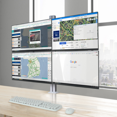 카멜모니터암 쿼드 모니터거치대 광고용 멀티 CCTV용 병원 주식 다중모니터암 32인치 4대거치가능, 32인치 쿼드 모니터암, 1개 Best Top5