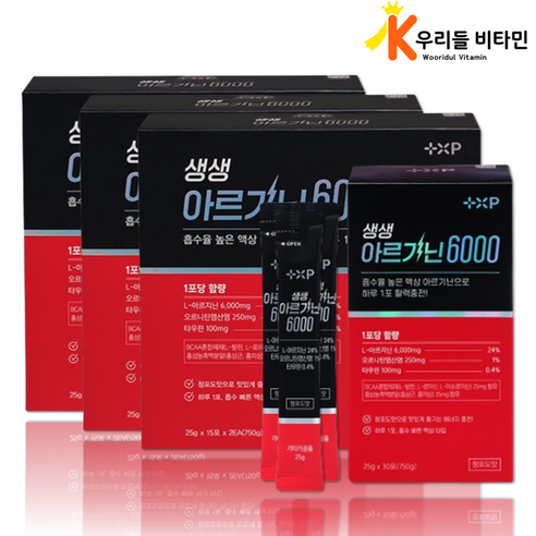 고함량 아르기닌 6000 액상 스틱, 1세트, 90회분