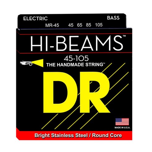 DR HI-BEAM MR-45 하이빔 4현베이스 스트링 베이스기타줄 45-105, 1개